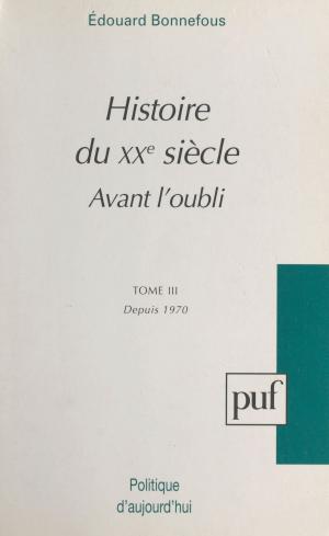 Cover of the book Avant l'oubli (3) by Francis Ferrier