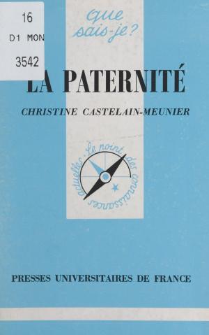 Cover of the book La paternité by Nicole Vandier-Nicolas, Georges Dumézil