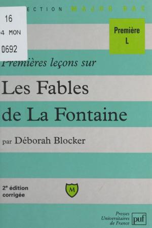 Book cover of Premières leçons sur les Fables de La Fontaine