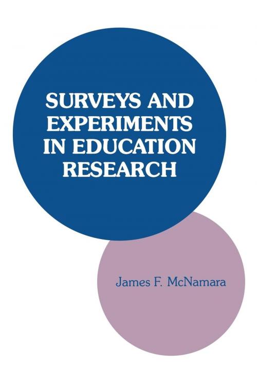 Cover of the book Surveys and Experiments in Education Research by James F. McNamara, R&L Education