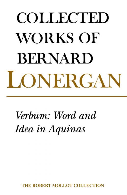 Cover of the book Verbum by Bernard Lonergan, University of Toronto Press, Scholarly Publishing Division
