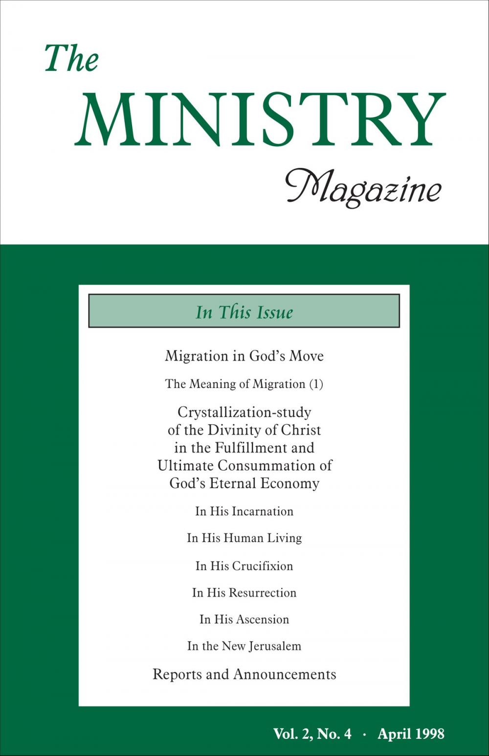 Big bigCover of The Ministry of the Word, Vol. 2, No 4