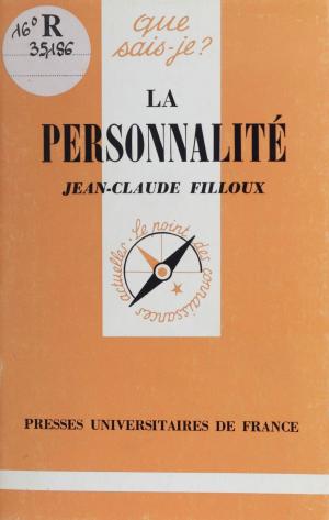 Cover of the book La Personnalité by Francis Delpérée