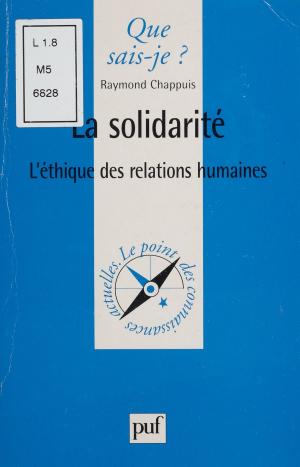 Cover of the book La Solidarité by Mikel Dufrenne, Lucien Sfez