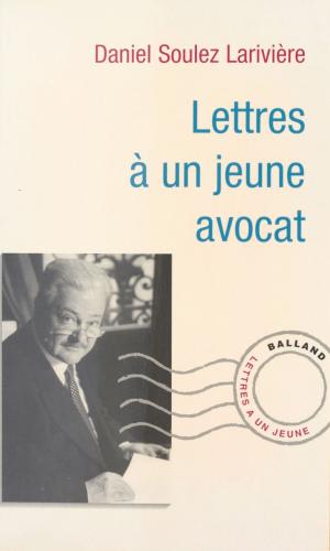 Cover of the book Lettre à un jeune avocat by François David