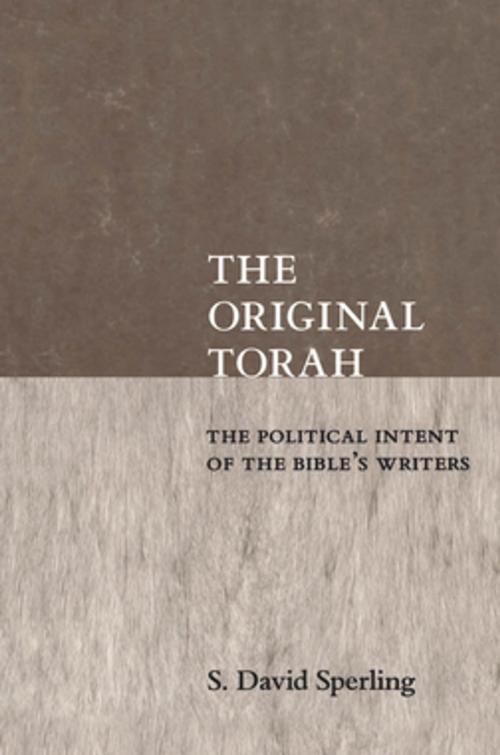 Cover of the book The Original Torah by S. David Sperling, NYU Press
