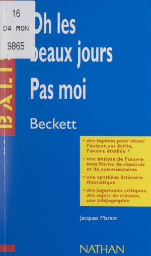 Book cover of Oh les beaux jours. Pas moi