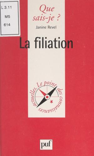 Cover of the book La filiation by Francis Lacassin
