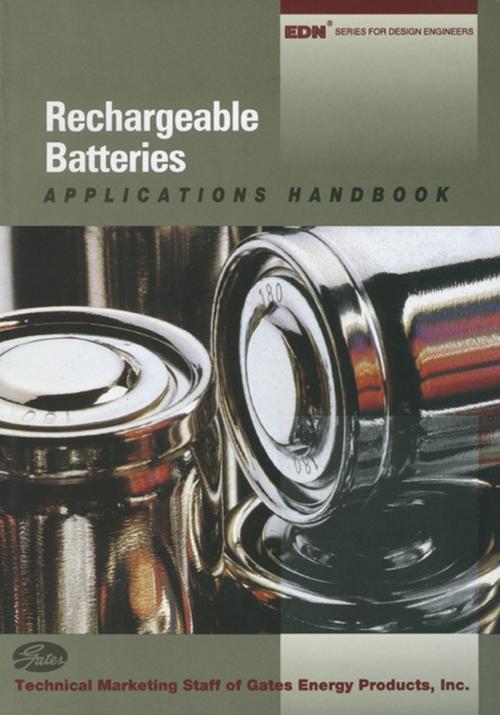 Cover of the book Rechargeable Batteries Applications Handbook by Gates Energy Products, Elsevier Science