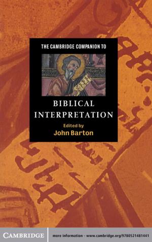 Cover of the book The Cambridge Companion to Biblical Interpretation by Stefano Inama, Edmund W. Sim