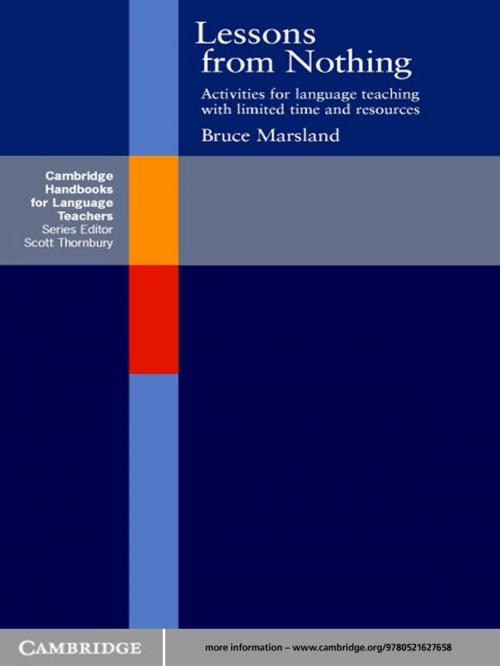 Cover of the book Lessons from Nothing by Bruce Marsland, Cambridge University Press