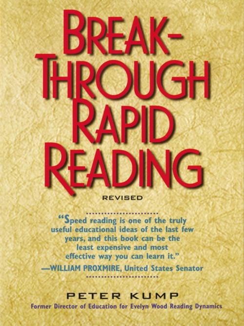 Cover of the book Breakthrough Rapid Reading by Peter Kump, Penguin Publishing Group