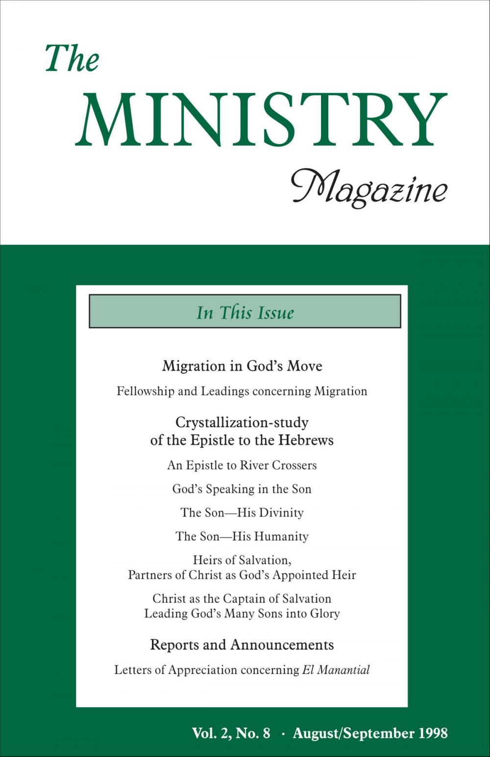 Big bigCover of The Ministry of the Word, Vol. 2, No 8