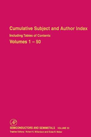 Cover of the book Cumulative Subject and Author Index Including Tables of Contents, Volumes 1-50 by 