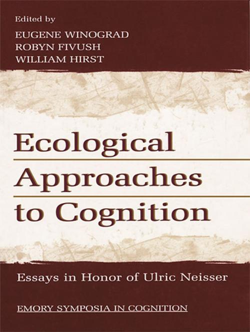 Cover of the book Ecological Approaches to Cognition by , Taylor and Francis