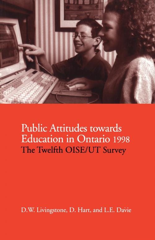 Cover of the book Public Attitudes Towards Education in Ontario 1998 by D. W. Livingstone, D. Hart, Lynn Davie, University of Toronto Press, Scholarly Publishing Division