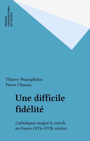 Cover of the book Une difficile fidélité by Michèle Guillaume-Hofnung, Paul Angoulvent