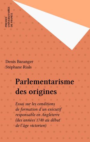 Cover of the book Parlementarisme des origines by Louis Vax, Jean Lacroix