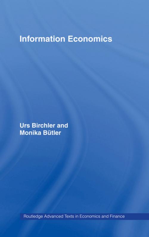 Cover of the book Information Economics by Urs Birchler, Monika Bütler, Taylor and Francis