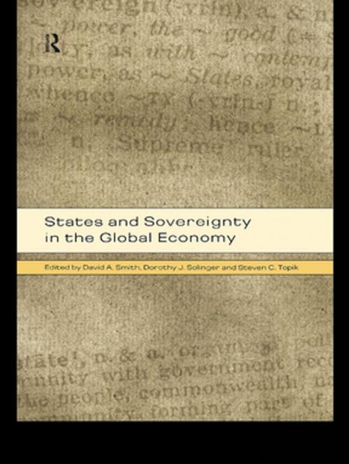 Cover of the book States and Sovereignty in the Global Economy by , Taylor and Francis