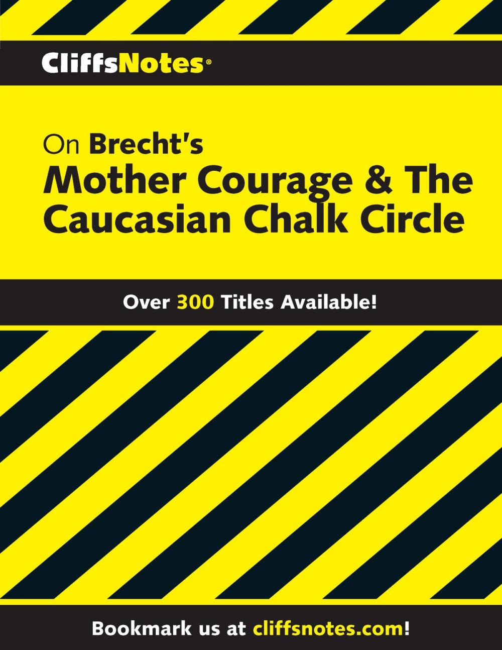 Big bigCover of CliffsNotes on Brecht's Mother Courage &amp; The Caucasian Chalk Circle
