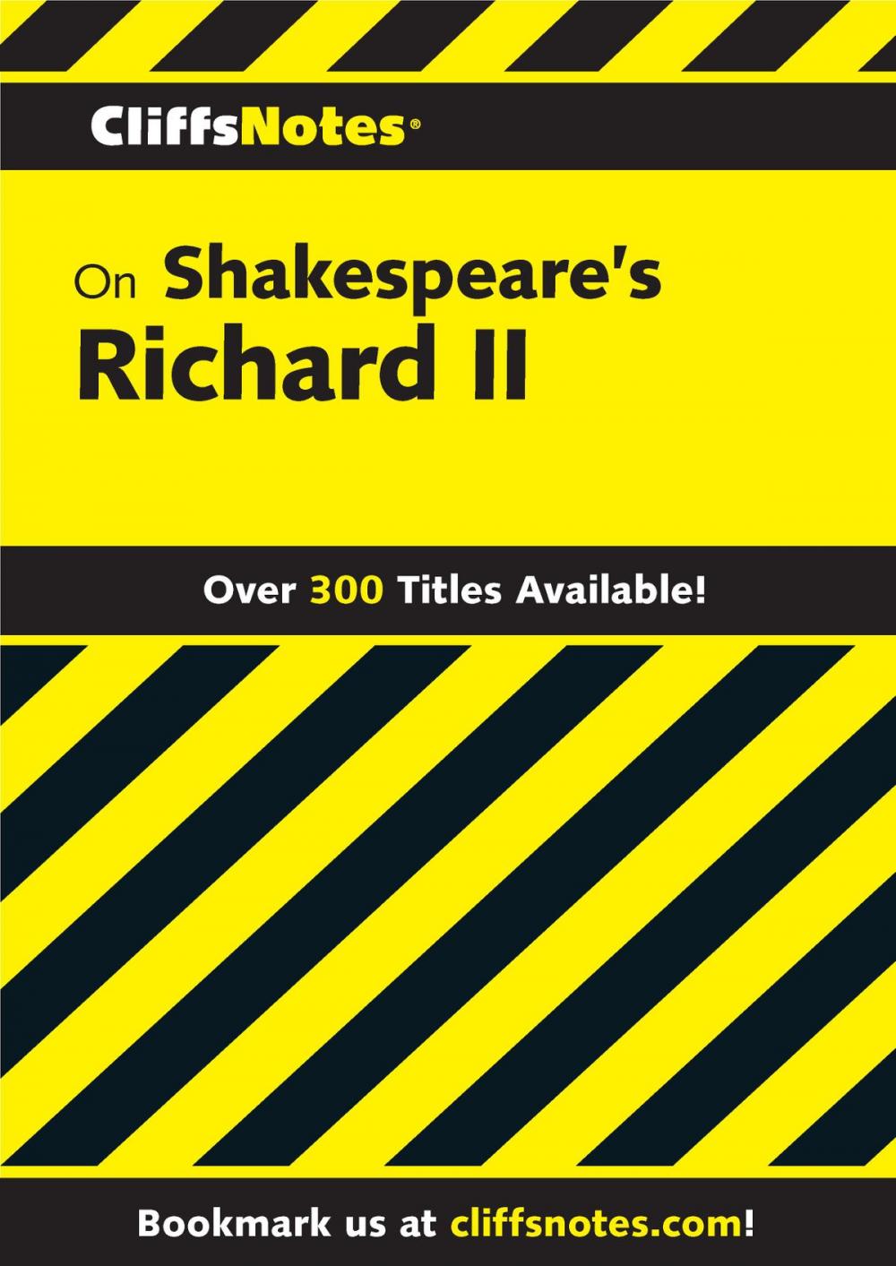 Big bigCover of CliffsNotes on Shakespeare's Richard II