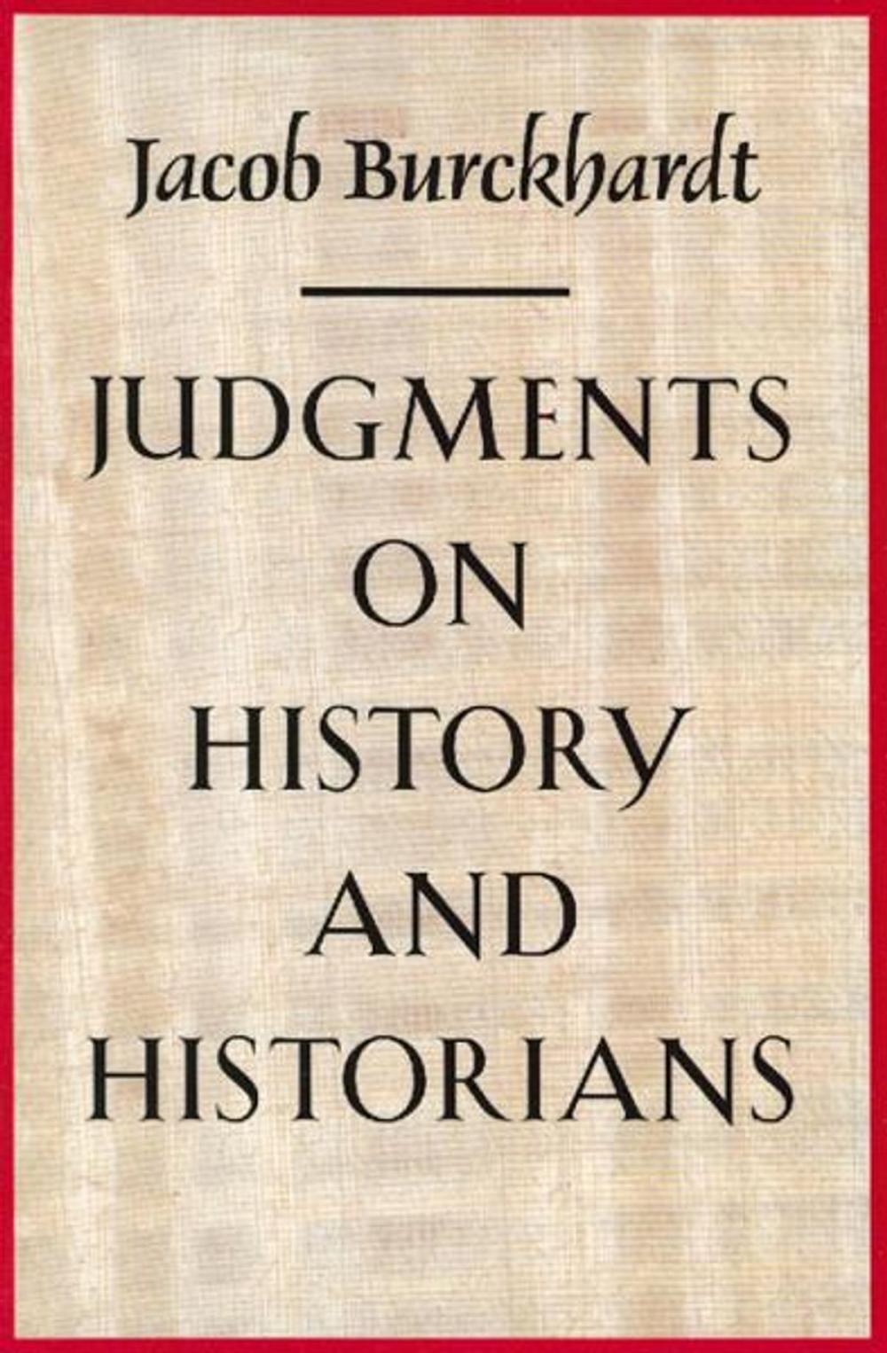Big bigCover of Judgments on History and Historians