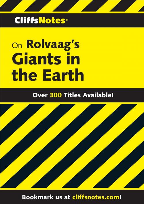 Cover of the book CliffsNotes on Rolvaag's Giants In the Earth by Frank B. Huggins, HMH Books