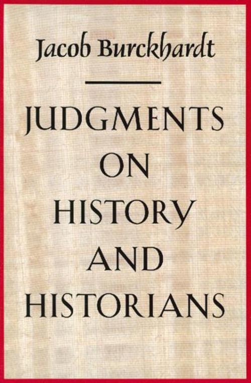 Cover of the book Judgments on History and Historians by Jacob Burckhardt, Liberty Fund Inc.
