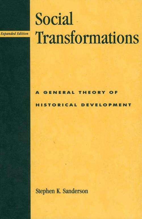Cover of the book Social Transformations by Stephen K. Sanderson, Rowman & Littlefield Publishers