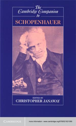 Cover of the book The Cambridge Companion to Schopenhauer by Myles Lavan
