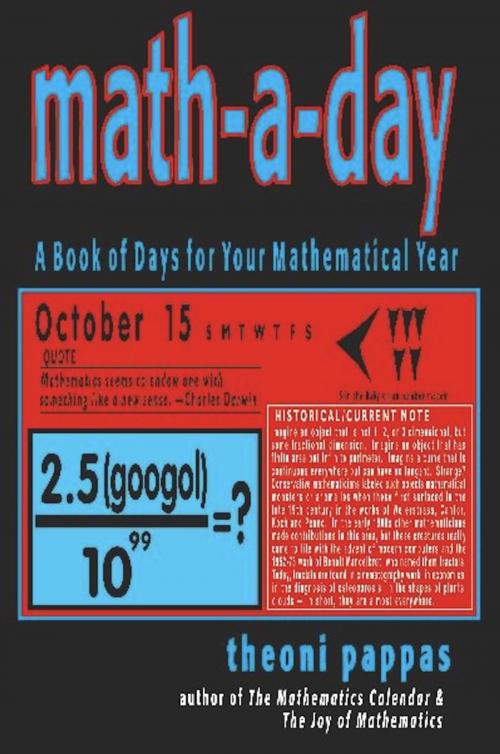 Cover of the book Math-A-Day by Theoni Pappas, Wide World Publishing