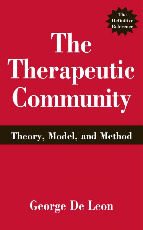 Cover of the book The Therapeutic Community by George De Leon, PhD, Springer Publishing Company