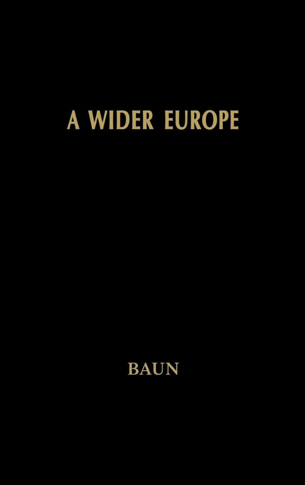 Big bigCover of A Wider Europe