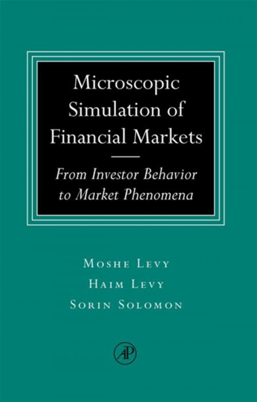 Cover of the book Microscopic Simulation of Financial Markets by Haim Levy, Moshe Levy, Sorin Solomon, Elsevier Science