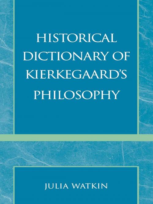Cover of the book Historical Dictionary of Kierkegaard's Philosophy by Julia Watkin, Scarecrow Press