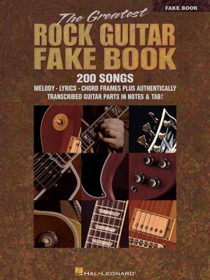 Book cover of The Greatest Rock Guitar Fake Book (Songbook)