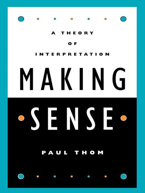 Cover of the book Making Sense by Paul Thom, Rowman & Littlefield Publishers