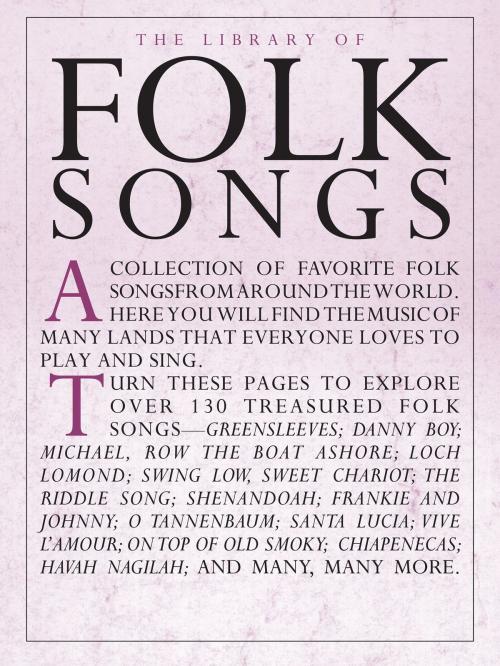 Cover of the book The Library of Folk Songs (PVG) by Amsco Publications, Music Sales Limited