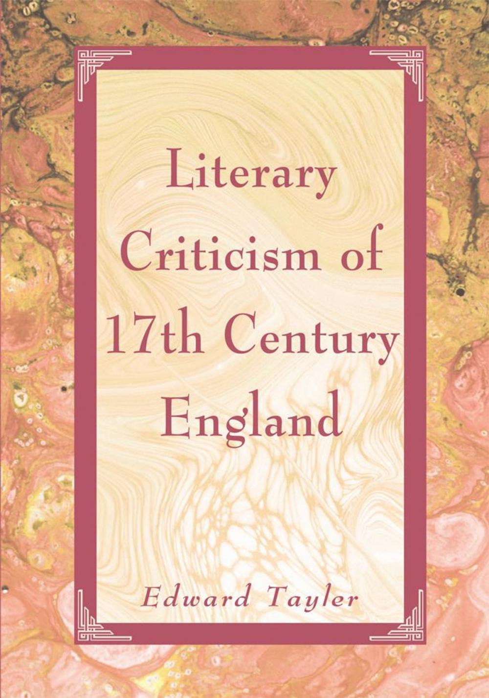 Big bigCover of Literary Criticism of 17Th Century England