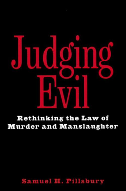 Cover of the book Judging Evil by Samuel H. Pillsbury, NYU Press