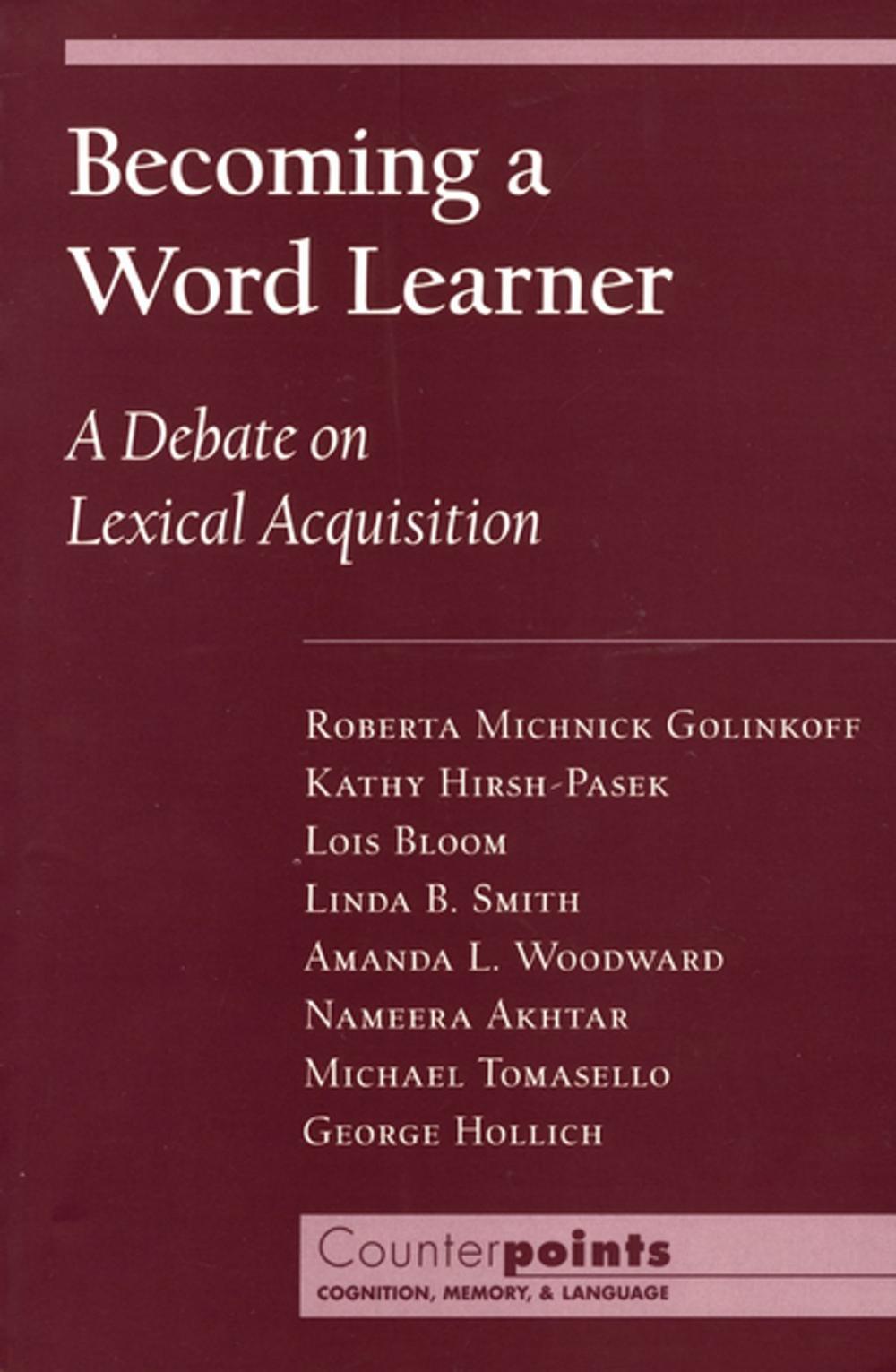 Big bigCover of Becoming a Word Learner