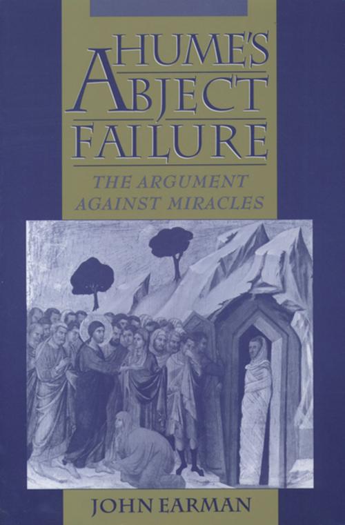 Cover of the book Hume's Abject Failure by John Earman, Oxford University Press