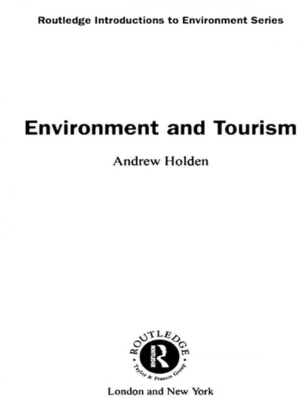 Big bigCover of Environment and Tourism