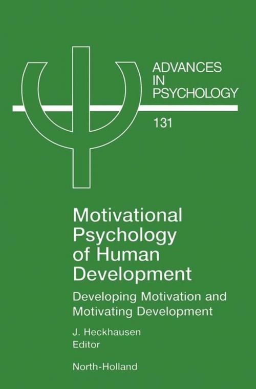 Cover of the book Motivational Psychology of Human Development by , Elsevier Science