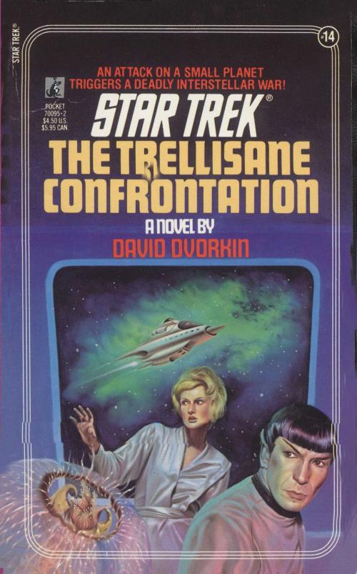 Cover of the book The Trellisane Confrontation by David Dvorkin, Pocket Books/Star Trek