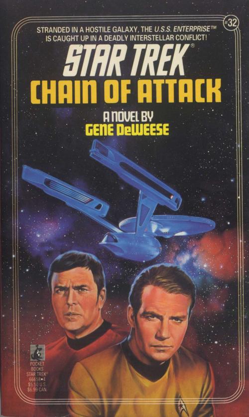 Cover of the book Chain of Attack by Gene DeWeese, Pocket Books/Star Trek