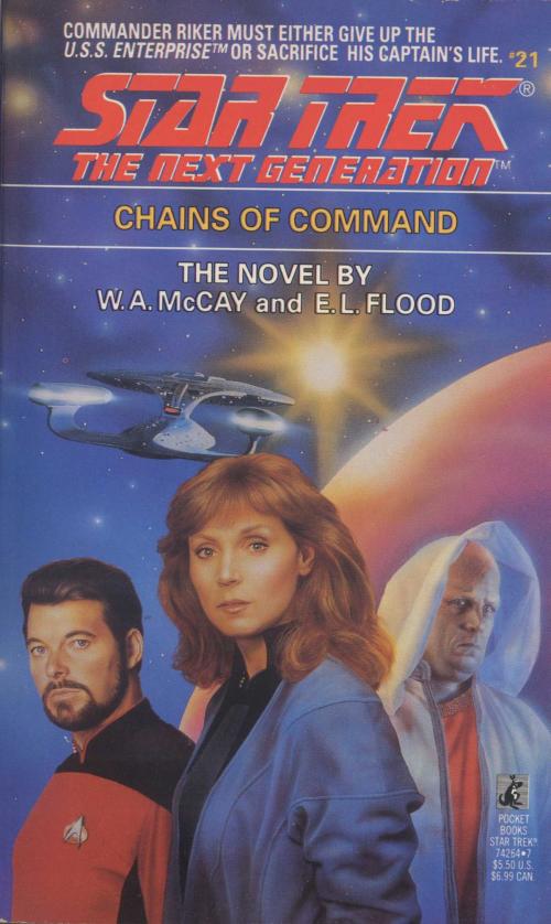 Cover of the book Chains of Command by W.A. McCay, E.L. Flood, Pocket Books/Star Trek