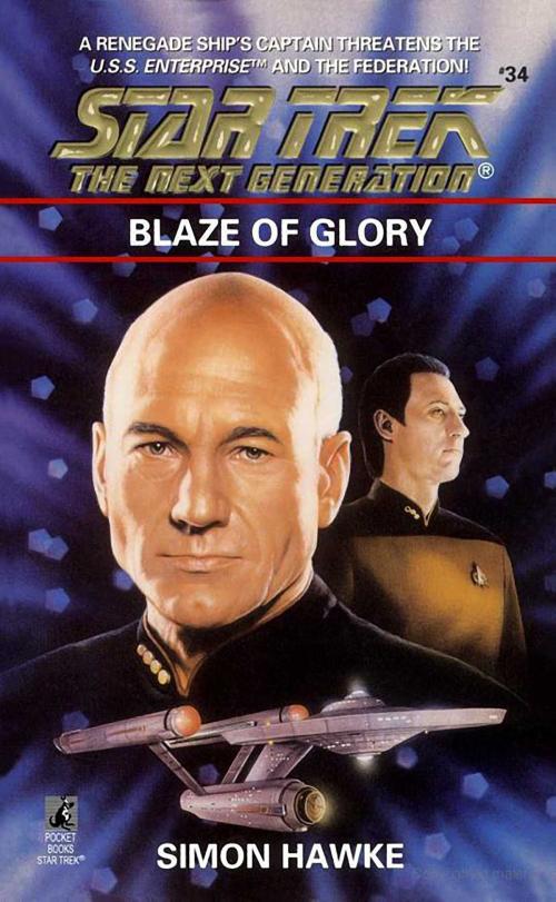 Cover of the book Blaze of Glory by Simon Hawke, Pocket Books/Star Trek