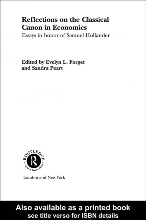 Cover of the book Reflections on the Classical Canon in Economics by , Taylor and Francis